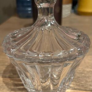 Elegant Clear Glass Decorative Jar